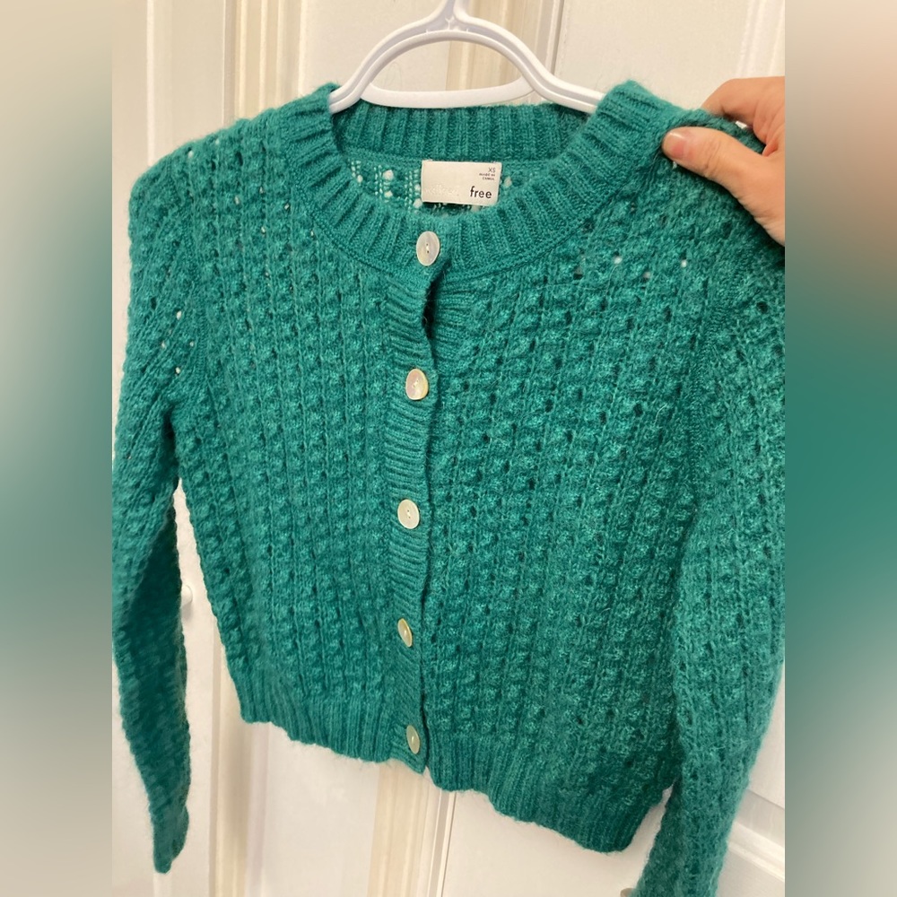 Mohair cropped cardigan (Wilfred)